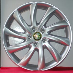 CERCHI IN LEGA 420 A TURBINA ALFA ROMEO GIULIETTA 17 ORIGINALI SILVER