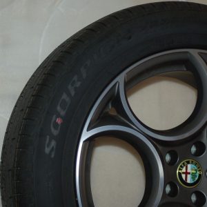 KIT CERCHI IN LEGA 5EV CLASSICO E PNEUMATICI PIRELLI A/S ALFA ROMEO STELVIO 19 ORIGINALI BRUNITI