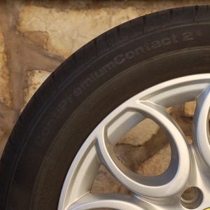 KIT CERCHI IN LEGA 74A A 7 FORI E PNEUMATICI CONTINENTAL 16 ALFA ROMEO GIULIETTA ORIGINALI