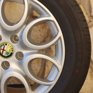 KIT CERCHI IN LEGA 74A A 7 FORI E PNEUMATICI CONTINENTAL 16 ALFA ROMEO GIULIETTA ORIGINALI