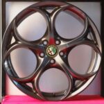 KIT CERCHI IN LEGA 5EQ BRUNITI PERFORMANCE E PNEUMATICI PIRELLI PZERO ALFA ROMEO GIULIA 8x19 ORIGINALI