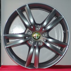 KIT CERCHI IN LEGA 421 A DOPPIA RAZZA E PNEUMATICI BRIDGESTONE ALFA ROMEO GIULIETTA 17 ORIGINALI BRUNITI