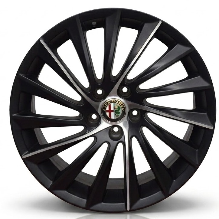 Cerchi Giulietta 18 Originali Alfa Romeo a Turbina Nero Semilucido Diamantato