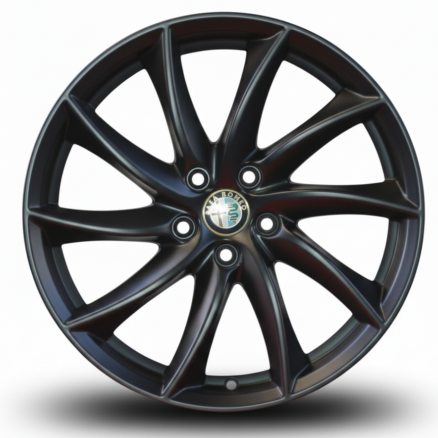 Cerchi Giulia 18 Originali Alfa Romeo a Turbina Nero Opaco