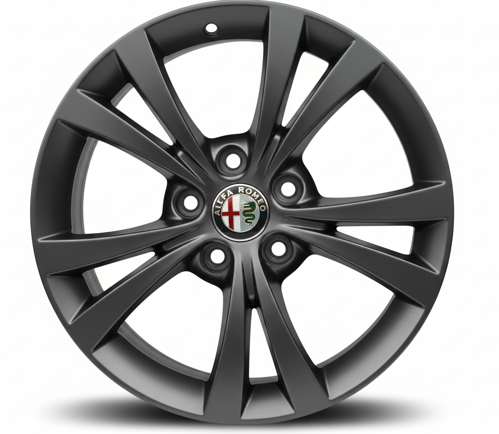 Cerchi Giulietta 16 Originali Alfa Romeo a Doppie Razze Nero Opaco