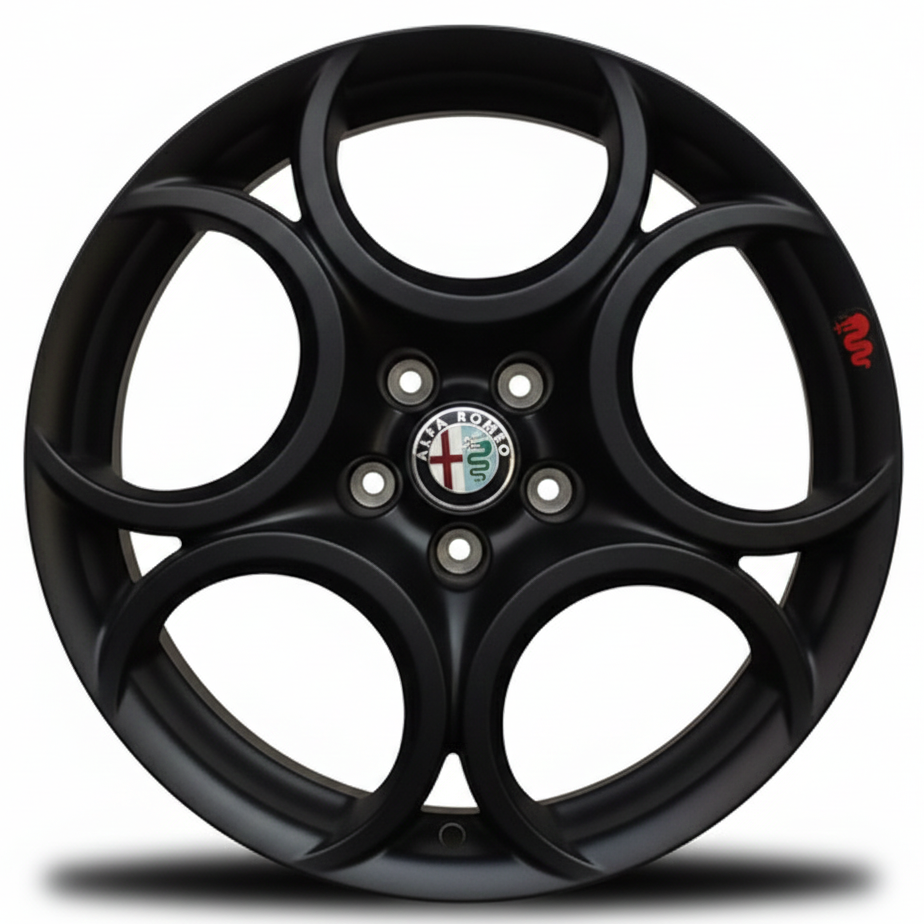 Cerchi Giulietta 18 Originali Alfa Romeo a 5 Fori Nero Opaco