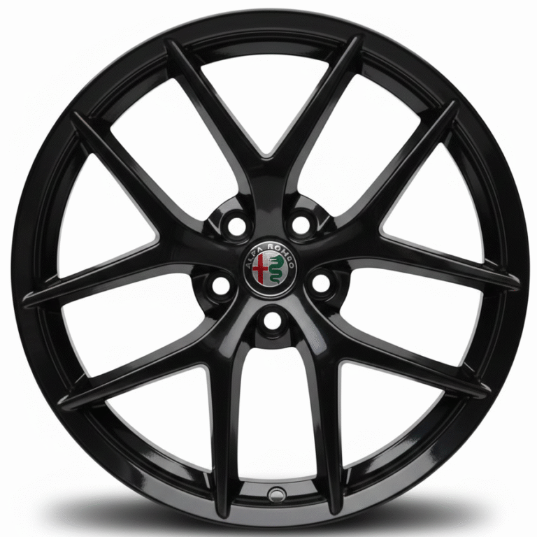 erchi in lega Alfa Romeo Stelvio 20 Originali Alfa Romeo Nero Lucido Trofeo