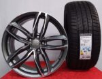 Cerchi 18 Audi AF16 Antracite Diamantato e Pneumatici Bridgstone 225 40