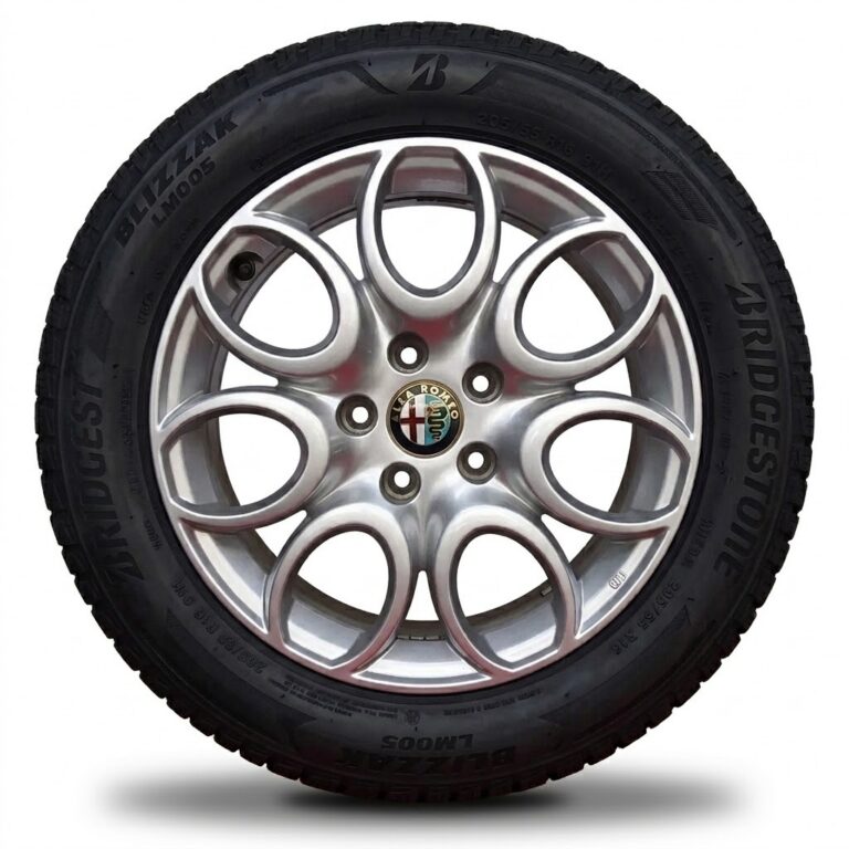 Cerchi Giulietta 16 Originali Alfa Romeo a 7 Fori e Pneumatici invernali Bridgestone Blizzak Lm005 91H 205 55