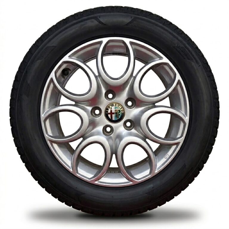 Cerchi Giulietta 16 Originali Alfa Romeo a 7 Fori e Pneumatici invernali Uniroyal Ms Plus 77 91H 205 55