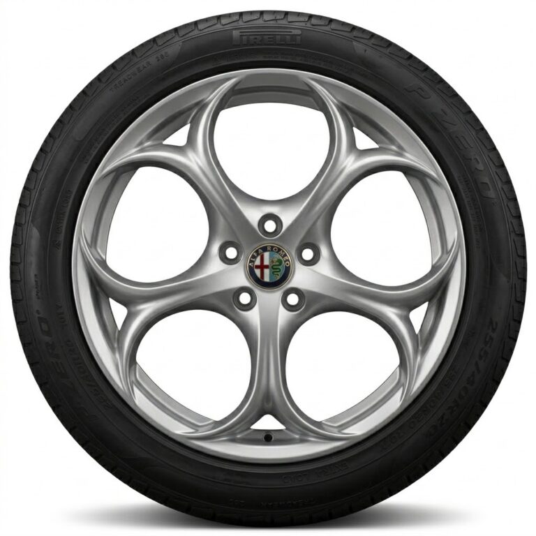 Cerchi Giulia Doppia Misura 19 Originali Alfa Romeo Silver Performance e Pneumatici Pirelli Pzero PZ4 Rft 225 40 255 35