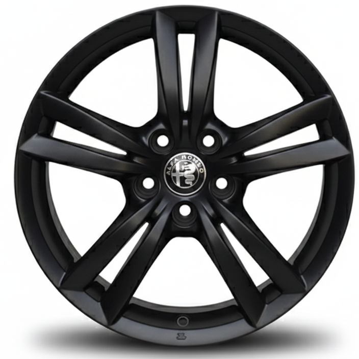 Cerchi Giulietta 17 Originali Alfa Romeo a Doppie Razze Nero Opaco