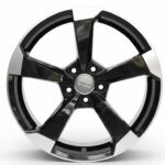 Cerchi in lega Audi A4 18 Made in Italy F663 Nero Lucido Diamantato
