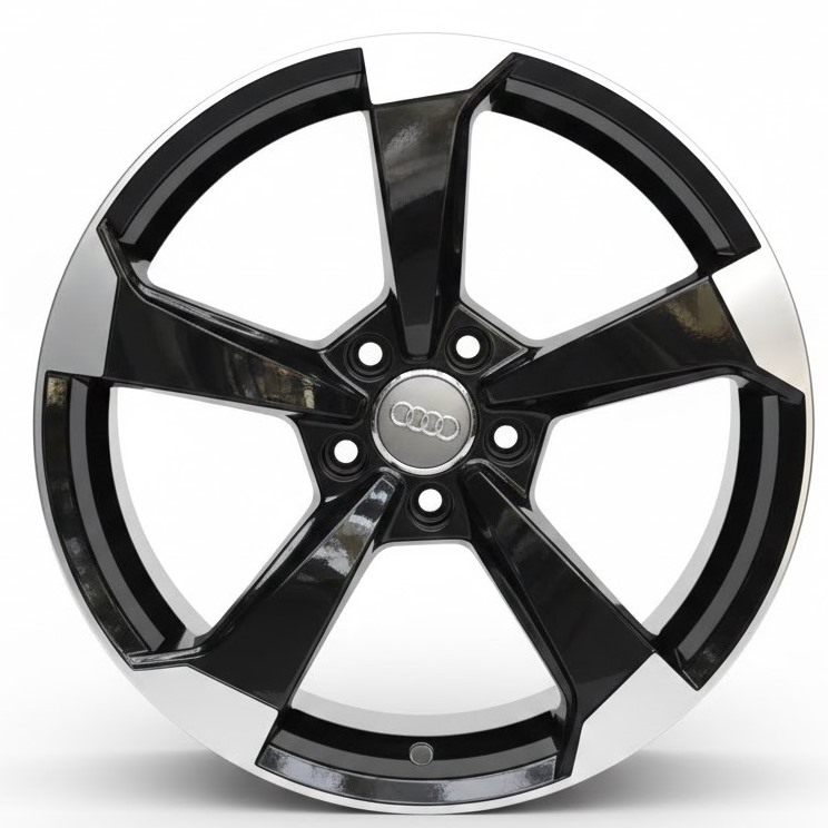 Cerchi in lega Audi A4 18 Made in Italy F663 Nero Lucido Diamantato