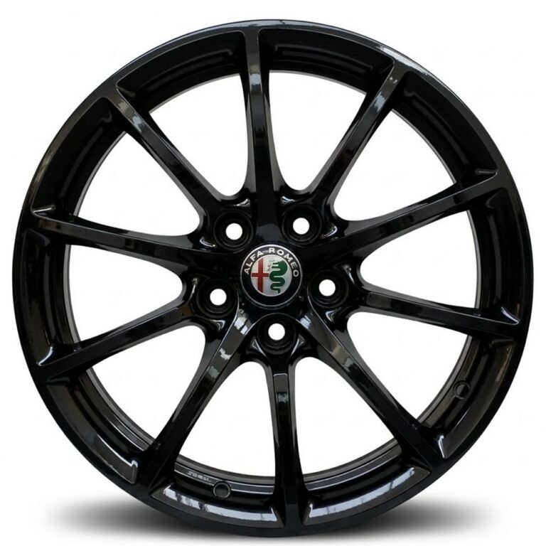 Cerchi Giulia 17 Originali Alfa Romeo a Raggi Nero Lucido