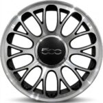 Cerchi in lega Fiat 500 16 Nero Lucido Diamantato Sochi F392 MIM BRUTALE