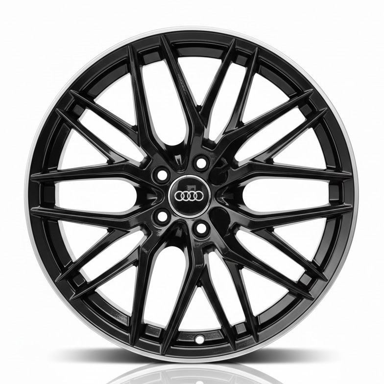 Cerchi in lega Audi A4 19 AF19 Nero Lucido Diamantato Cerchi in lega Audi A4 19 AF19 Nero Lucido Diamantato