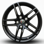 Cerchi Giulia 16 Originali Alfa Romeo a Doppie Razze Nero Lucido