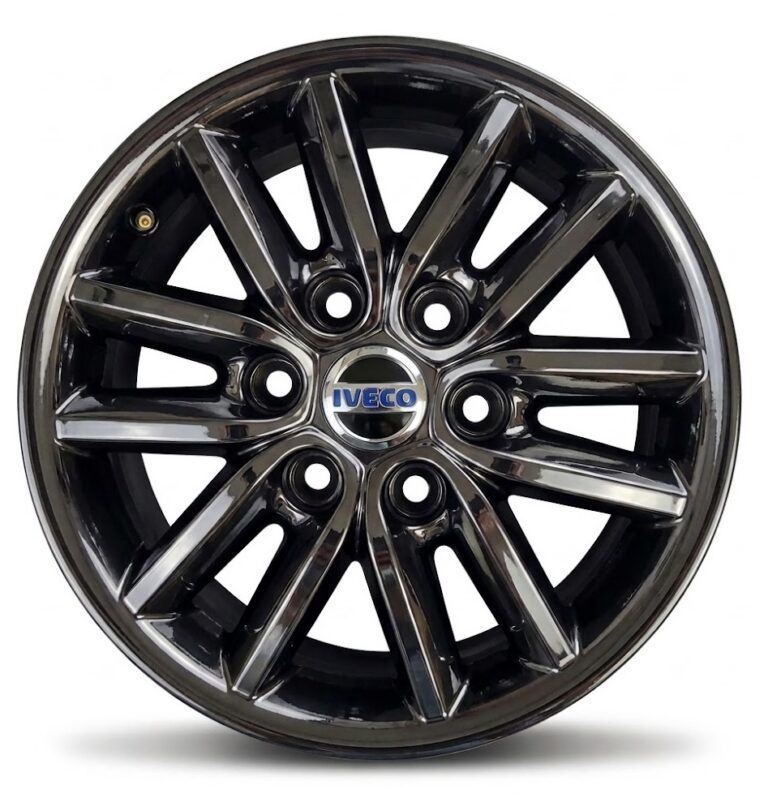 Cerchio in lega originale Iveco Daily 16 Nero Lucido
