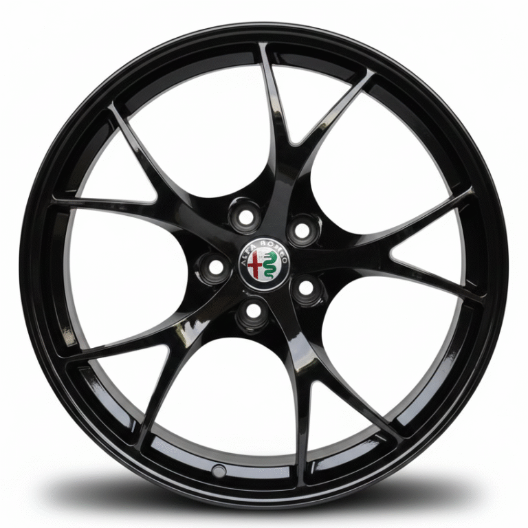 Cerchi Giulia Doppia Misura 8,5-10 da 19 Originali Alfa Romeo Leggeri Nero Lucido