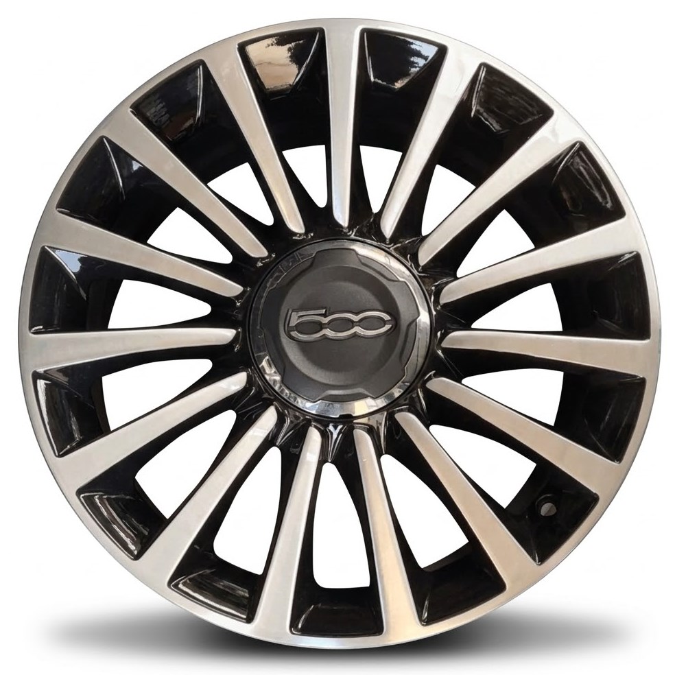 Cerchi 500L 17 Originali Fiat Nero Lucido Diamantato