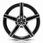 Cerchi in lega Mercedes Classe A-B 18 ELITE WHEELS EW12 Jazzy Crystal Nero Diamantato