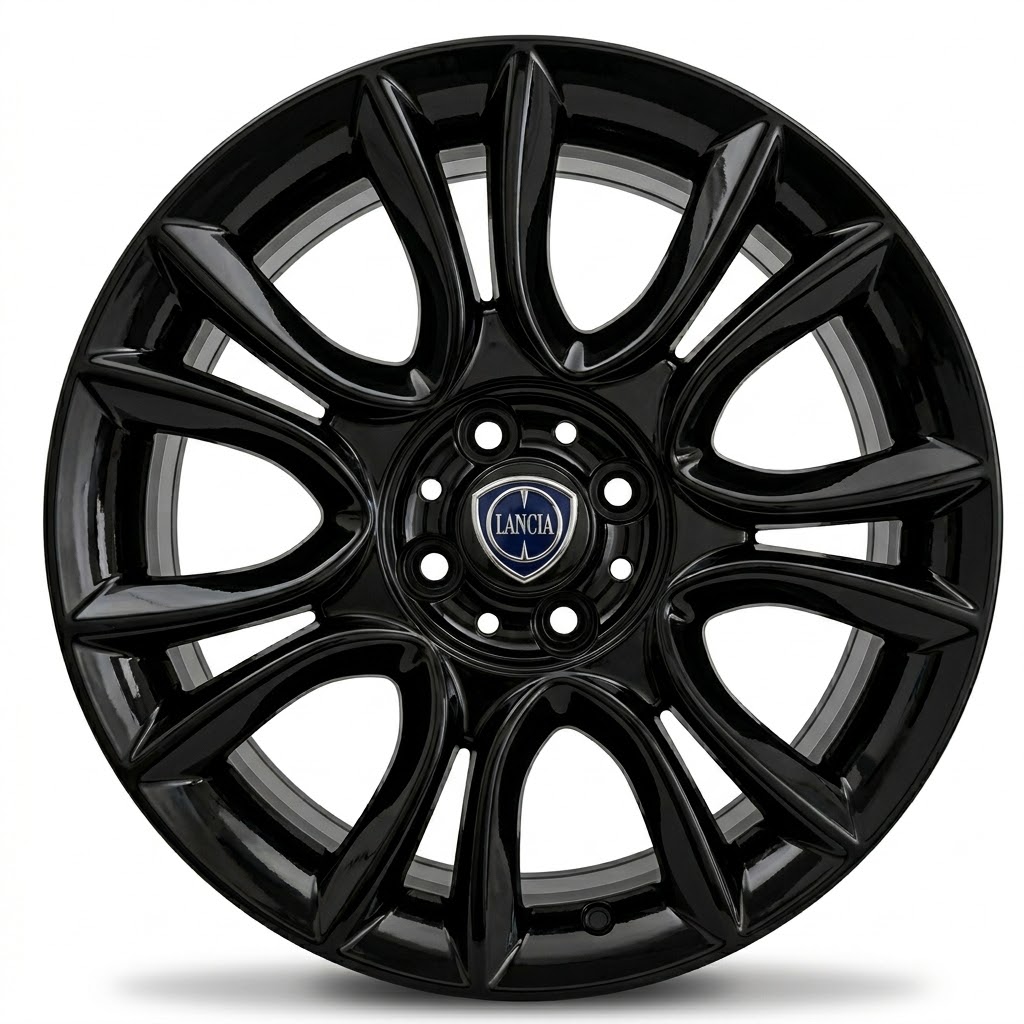 Cerchi Delta 16 Originali Lancia Nero Lucido Cerchi Delta 16 Originali Lancia Nero Lucido