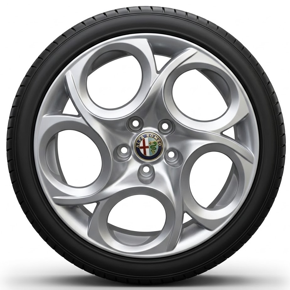 Cerchi Giulietta 17 Originali Alfa Romeo a 5 Fori Silver e Pneumatici Goodyear Vector 225 45 Cerchi Giulietta 17 Originali Alfa Romeo a 5 Fori Silver e Pneumatici Goodyear Vector 225 45