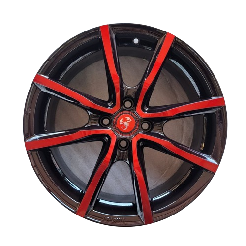 Cerchi in lega Abarth Grande Punto 17 Mak Milano4 Black and Red Cerchi in lega Abarth Grande Punto 17 Mak Milano4 Black and Red