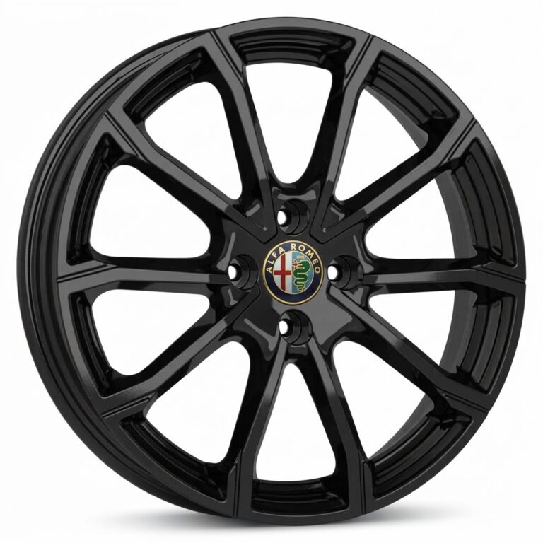 Cerchio in lega MAK DaVinci diametro 16 GLOSS BLACK 4x108 ET32* Alfa Romeo Junior