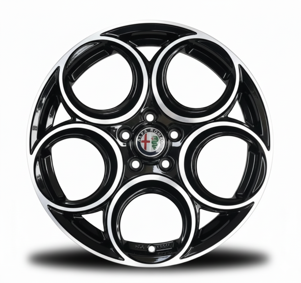 Cerchi Alfa Romeo Giulia Stelvio Giulietta 18 ELITE WHEELS EW24 VELOCE Nero Lucido Diamantato Cerchi Alfa Romeo Giulia/Stelvio/Giulietta 18 ELITE WHEELS EW24 VELOCE Nero Lucido Diamantato