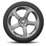 Cerchi Giulia 18 Originali Alfa Romeo a 5 Fori Bruniti e Pneumatici Uniroyal WinterExpert 225 45 - Image 3