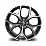 Cerchi Giulietta 18 Originali Alfa Romeo Diamante Nero Lucido Diamantato (Singolo) - Image 2