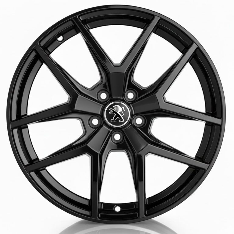 Cerchi ELITE WHEELS EJ26 PENTAGON 4x108 17 Nero Lucido ET30 PEUGEOT