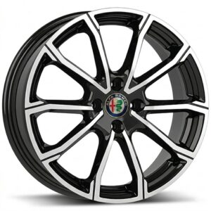 Cerchio in lega MAK DaVinci diametro 17 BLACK MIRROR 5x114,3 ET35* ALFA