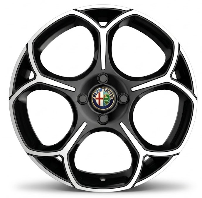 Cerchio in lega MAK MONZA diametro 17 BLACK MIRROR 4x108 ET31* ALFA