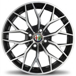 Cerchi ELITE WHEELS ViperX 4x108 17 Alfa Junior Nero Lucido Diamantato